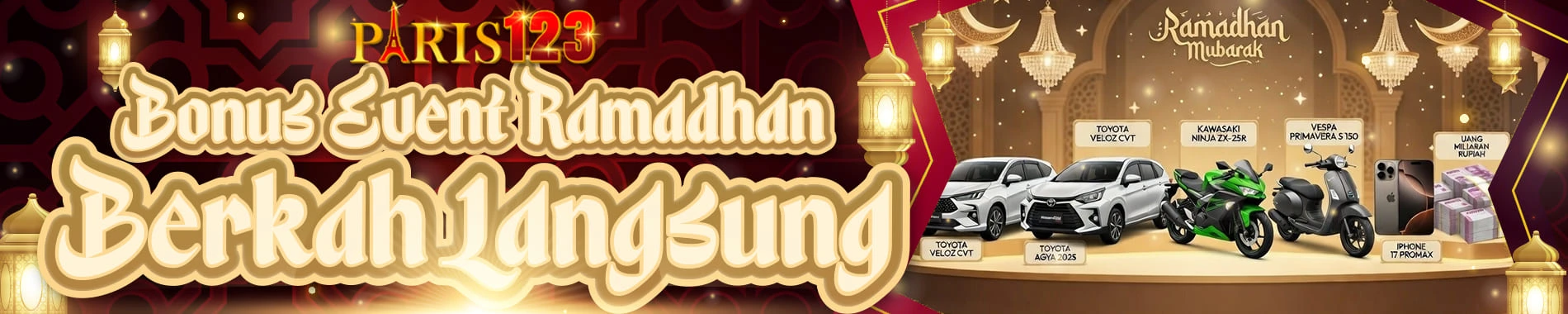 PARIS123 BONUS EVENT RAMADHAN 